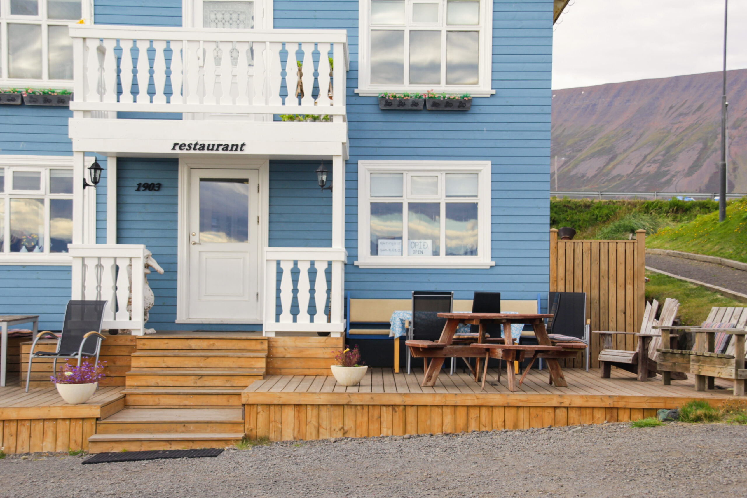 Blue siding for modern home